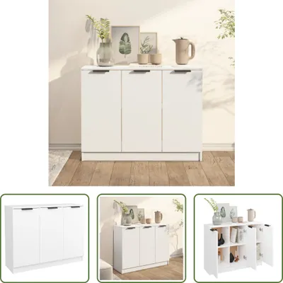 Produktbild von The Living Store Sideboard Weiß 90,5x30x70 cm Holzwerkstoff