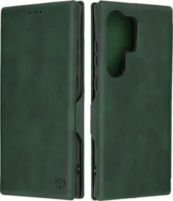 Produktbild von Techsuit Safe+ Book Wallet Klapphülle für Samsung Galaxy S24 Ultra - Dunkelgrün
