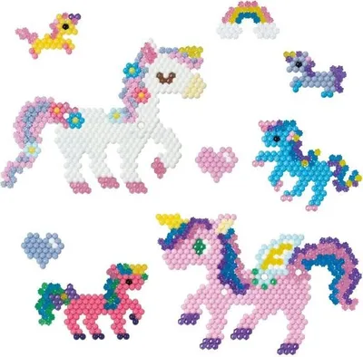 Image de Aquabeads Licornes Féériques, Loisir Créatif, 1500 Perles, Rose