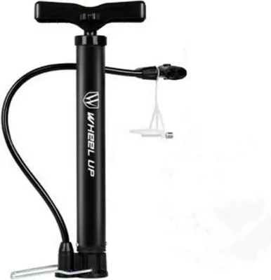 Produktbild von Fahrrad-Standpumpe, automatisch, reversibel, Presta- und Schrader-Ventile, Mini-Fahrrad-Luftpumpe, 120 PSI mit Multifunktions-Ballnadel