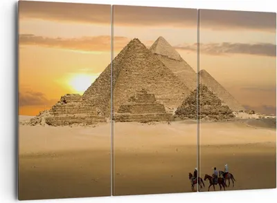 Produktbild von Bild auf Leinwand - Leinwandbild - Pyramide ägypten wüste - 165x110cm - Wand Bild - Wanddeko - Leinwanddruck - Bilder - Kunstdruck - Wanddekoration - Leinwand bilder - Wandkunst - CE165x110-2196