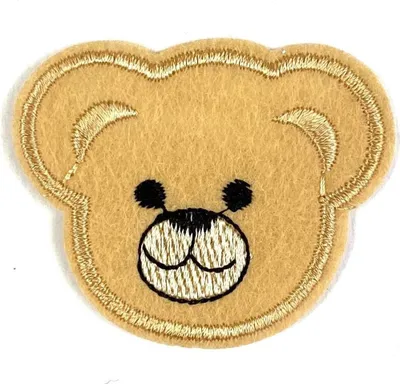 Produktbild von Bär Bären Teddy Eisen auf Emblem Patch Beige