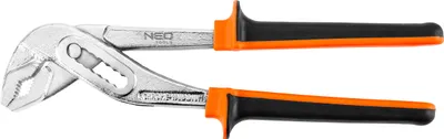 Produktbild von NEO TOOLS Rohrzange 250 mm, Bereich 10-45 mm, gehärteter Kohlenstoffstahl, Gelenk in 7 Positionen verstellbar, Ergonomische, rutschfeste Griffe, Komfort und Sicherheit bei der Arbeit