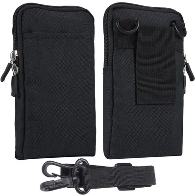 Immagine prodotto di Omgoods - Custodia per cellulare con clip da cintura, per uomo, colore nero