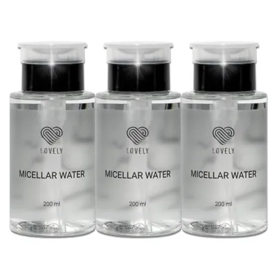 Produktbild von Mizellenwasser Wimpernverlängerung Wimpernreinigung Gesichtsreinigung von Lovely, 3x 200ml
