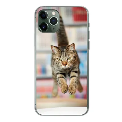 Produktbild von MuchoWow® Handyhülle Schutzhülle Hülle für iPhone 11 Pro Katze - Frühling - Stuhl Silikon Softcase Handy Hülle - Handy