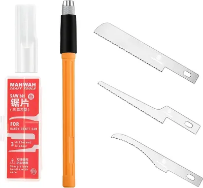 Obrázok produktu pre Miniatúrna ručná píla pre modelárstvo, s 3 vymeniteľnými čepeľami