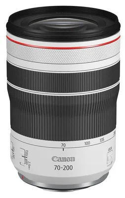 A product shot of a Canon camera lens.