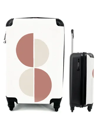 Produktbild von MuchoWow® Koffer Handgepäck Trolley Rollkoffer Kleine Reisekoffer mit 4 Rollen - Minimalismus - Abstrakt - Pastell - Cabin Size < 55x40x23 cm & 55x40x20 cm - Fotokoffer - Kabinenkoffer - Boardgepäck - Reise-Box - Reisekoffer - Reisegepäck - Koffer mit Bild - Trolley für Kinder