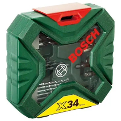 A Bosch drill bit set in its original packaging.
