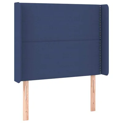 Produktbild von vidaXL Kopfteil mit Ohren Blau 93x16x118/128 cm Stoff