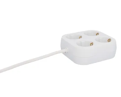 Produktbild von Unitec Steckdosenleiste 4-fach 1,4m quadratisch, weiß