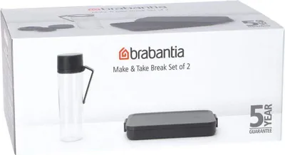 Produktbild von Brabantia Make & Take, Brotdosenset, Erwachsener, Grau, Transparent, Kunststoff, Einfarbig, Rechteckig