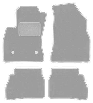 Productafbeelding van Velours automatten voor Fiat Doblo II 2009-2020 – 4-delig, grijs, op maat – Wielganizator OSLO