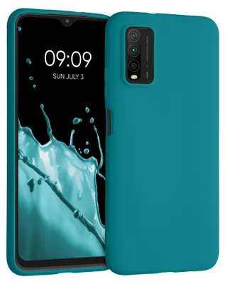 Produktbild von kwmobile Handyhülle für Xiaomi Redmi 9T Hülle - TPU Case - Kabelloses Laden - Schutzhülle Cover in Petrol matt