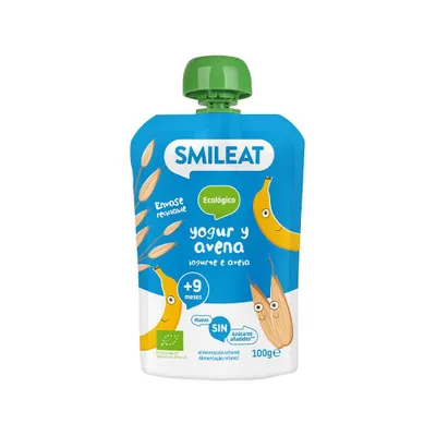 Immagine prodotto di Smileat, Moussecon farina d'avena e yogurt 9m+, 100g