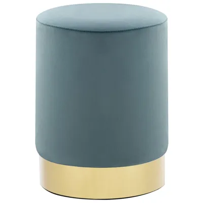 Immagine prodotto di Sgabello in velluto azzurro e dorato