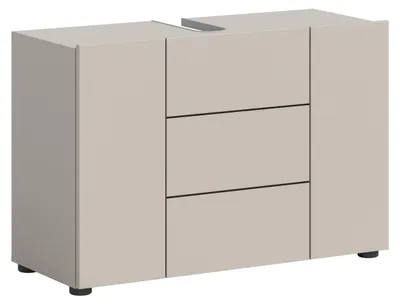 Produktbild von Vira Waschbeckenunterschrank 3 Türen Kaschmir Nachbildung.