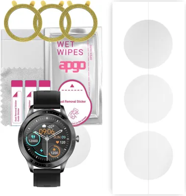 Produktbild von apgo 3 Stück Schutzfolie, klar, kompatibel mit Colmi SKY5 Smartwatch, Hydrogel Displayschutzfolie mit Positionierhilfe, Displayfolie, robust und kratzfest