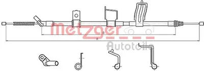 Produktbild von METZGER Handbremsseil Seilzug Feststellbremse für NISSAN X-TRAIL (T31) Hinten Rechts 17.0330