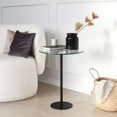 Immagine prodotto di Skye Decor, Social - Black, tavolino, nero, 100 % vetro temperato, 40 x 40 x 50 cm