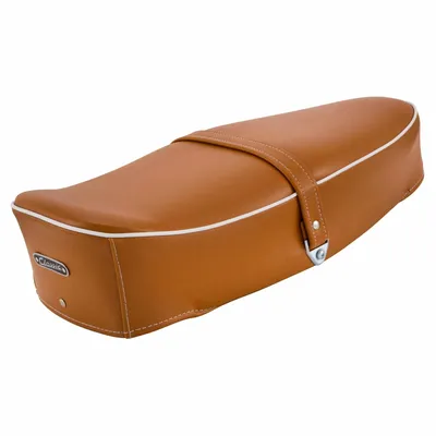Image de Selle SIP Classic Marron/Orange RAL 8023 Bord blanc Sans serrure avec sangle