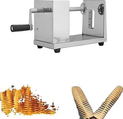 Zdjęcie produktu dla Krajalnica do ziemniaków, obsługa ręczna, ergonomiczna konstrukcja, srebrna