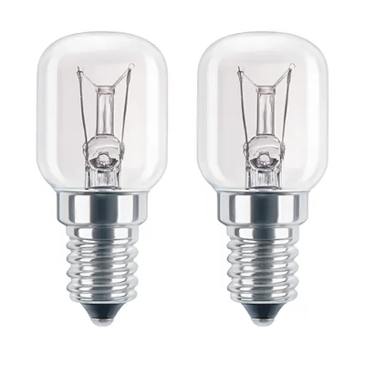 Produktbild von 2x Backofenlampe E14 bis 300°C 25W Glühbirne Kühlschranklampe Warmweiß 125 Lumen hitzebeständig dimmbar Backofen Licht Ersatzlampe