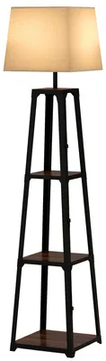 Immagine prodotto di Lampada da Terra Ø42x166 cm in Metallo e MDF Nero e Beige