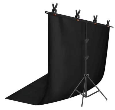 Produktbild von Hintergrundstützenständer, verstellbare Querstrebe, leichter Stativ, 2x2M Schwarz