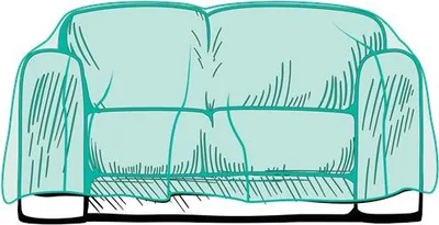 Produktbild von Schutzfolie für 2-Sitzer-Sofa 274,3 x 137,2 cm / 50 µm