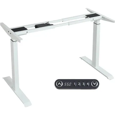 Produktbild von Hilodesk Schreibtisch Höhenverstellbar Elektrisch Tischgestell mit 2 Motoren, geeignet für die meisten Tischplatte, 110cm x 57cm, Weiß