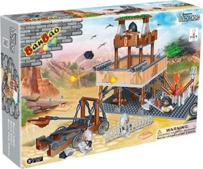 Produktbild von Bausteine Konstruktion Spielzeug Bauklötzen Spähturm mit Katapult