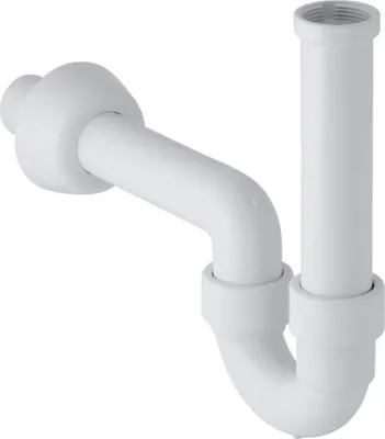 Produktbild von GEBERIT 151.100.11.1 Waschtisch-Siphon PP, weiß, schwenkbar, 11/4" x 40 mm.