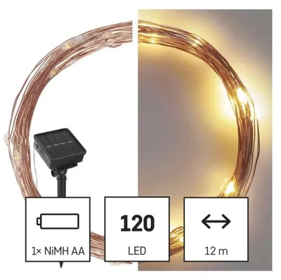 Immagine prodotto di Catena LED nano rame 12 m bianco caldo
