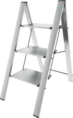 Produktbild von Colombo Klapptritt Leonardo 3 Stufen Aluminium silber Haushaltsleiter Trittleit