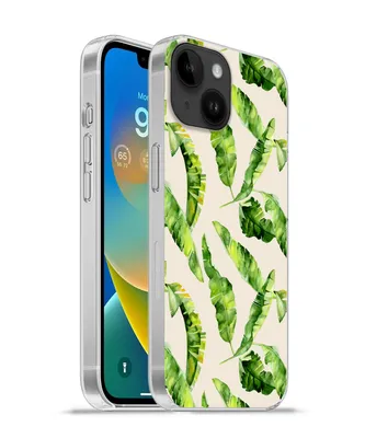 Produktbild von MuchoWow® Handyhülle Schutzhülle Hülle für Apple iPhone 14 - Softcase Blatt - Tropisch - Muster Silikon Softcase Handy Hülle - Mobiltelefonhülle