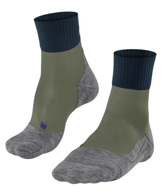Produktbild von FALKE Herren Sportsocken - TK2 Short Cool, Trekking- und Wandersocken, unifarben Grau/Grün 39-41