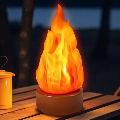 Productafbeelding van Flikkerende vlam nachtlampje - LED flakkerende vlam lamp vuurlicht vlamloos