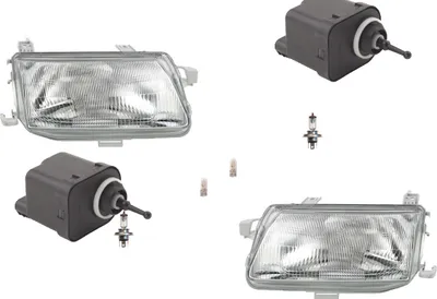 Produktbild von Scheinwerfer passend für Opel Astra F 09/94-09/98 Leuchtmitt. Li Re + Stellmotor 1207347 1216513 1216509 1216520 1216517 1216519 90511087 90511 Johns