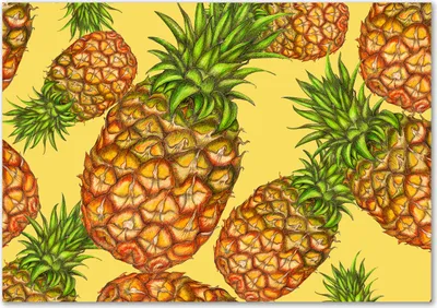 Produktbild von Tulup® Glas-Bild - 100 x 70 - Wandbild aus Glas - Wandkunst - Wandbild hinter gehärtetem Sicherheitsglas - Essen & Getränke - Ananas - Mehrfarbig
