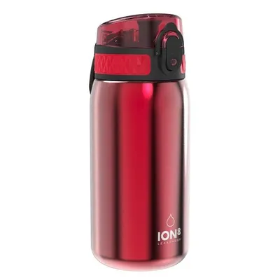 Produktbild von ion8 Auslaufsichere Edelstahlflasche Rot, 400 ml