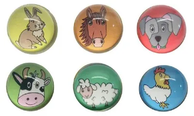 Productafbeelding van Duckiez Stuiterbal Boerderijdieren 32Mm - 50 stuks