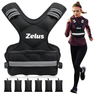 Productafbeelding van Verzwaringsvest 5-9 kg, 6 ijzerzandgewichten, verstelbaar, voor krachttraining