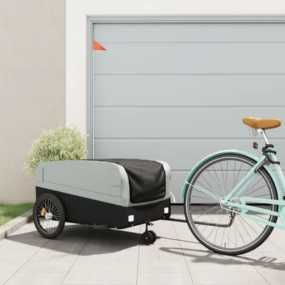 Produktbild von vidaXL Príves na bicykel čierny a sivý 45 kg železa