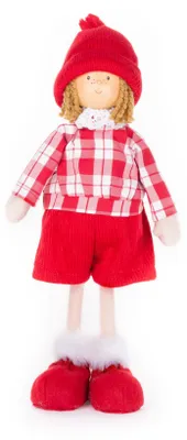 Immagine prodotto di Decorazione MagicHome Natale, Bambino con camicia a quadri, 32 cm