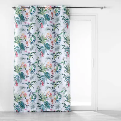 Vorhänge mit Ösen 140x260 cm, Feerie Weiß, bedrucktes Polyester