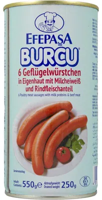 Produktbild von Efepasa Burcu Geflügelwürste 550g – Saftig, aromatisch, ideal als Snack