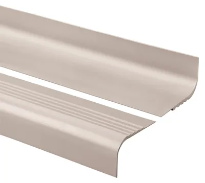 Obrázek produktu pro QUEST Schodová lišta 40x42 mm, 1.5m RDT PVC, Protiskluzová schodová hrana, schodový profil, ochrana schodů, béžová