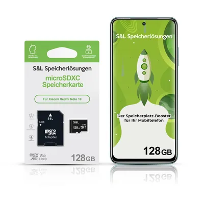 Produktbild von microSD Speicherkarte S&L für Xiaomi Redmi Note 10 - Speicherkapazität: 128 GB